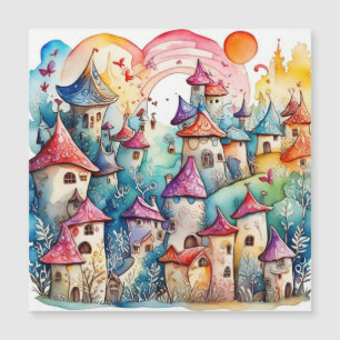 Niedliche Feen im Märchenland wie eine Märchenkart Magnetkarte