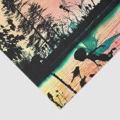 Niedliche Feen und Vögel Seidenpapier (Ausschnitt)