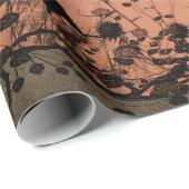 Niedliche feenhafte Silhouette mit glühendem Shine Geschenkpapier (Rolleneckpunkt)