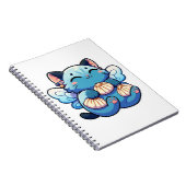 Niedliche Feenkatze mit Knödel Notizblock (Rechte Seite)