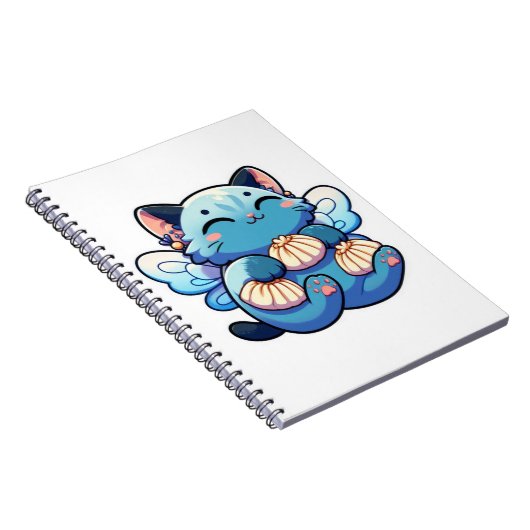 Niedliche Feenkatze mit Knödel Notizblock (Rechte Seite)