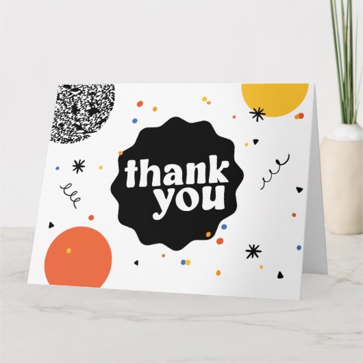 Niedliche Feier Dankeschön Karte (Vorderseite)