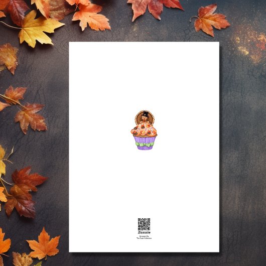 Niedliche Feiertage Cupcakes glücklich Thanksgivin Karte