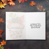 Niedliche Feiertage Cupcakes glücklich Thanksgivin Karte