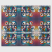 Niedliche Feiertage Geschenkpapier (Flach)