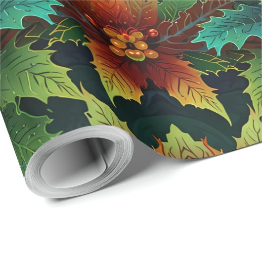 Niedliche Feiertage Geschenkpapier (Rolleneckpunkt)