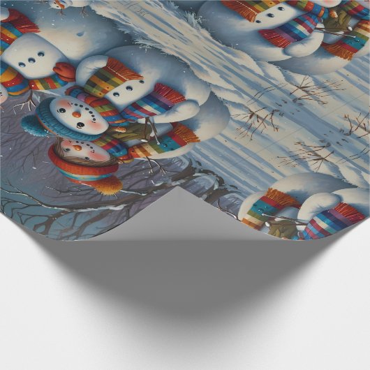 Niedliche Feiertage Geschenkpapier (Ecke)