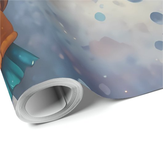 Niedliche Feiertage Geschenkpapier (Rolleneckpunkt)