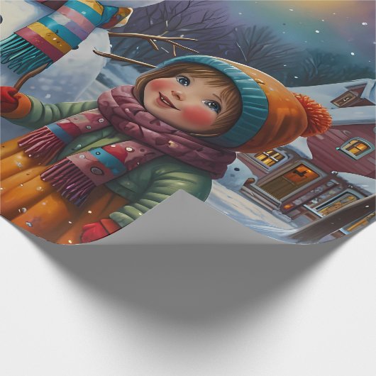 Niedliche Feiertage Geschenkpapier (Ecke)