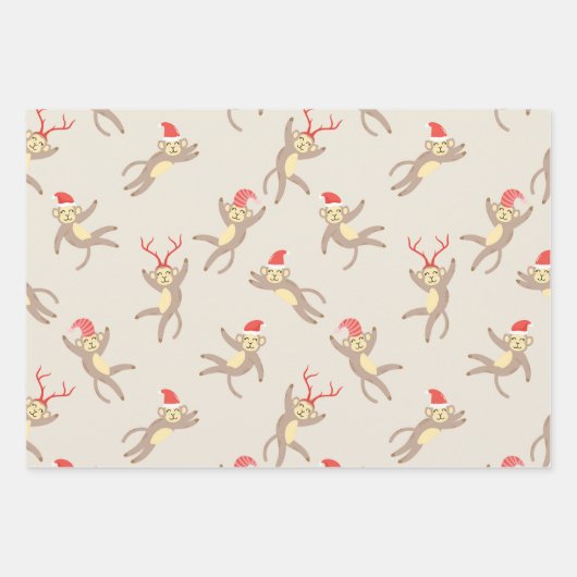 Niedliche Feiertage Geschenkpapier Set (Vorderseite)