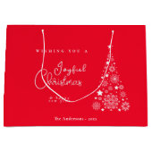 Niedliche Feiertage Rot Frohe Weihnachten Große Geschenktüte (Vorderseite)