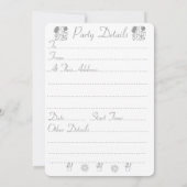 Niedliche Feldmaus frisst Beeren Schneeszene Einladung (Rückseite)