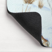 niedliche Feldmaus Winterschneeszene Mousepad (Ecke)