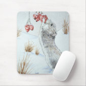 niedliche Feldmaus Winterschneeszene Mousepad (Mit Mouse)