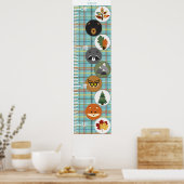 Niedliche Felt-Waldtiere Poster (Küche)