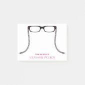 Niedliche Feminine vom Schreibtisch aus Post-it Klebezettel (Vorderseite)