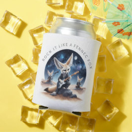 Niedliche Fennec-Füchse rocken Acousus Gitarren Dosenkühler