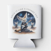 Niedliche Fennec-Füchse rocken Acousus Gitarren Dosenkühler (Rückseite)