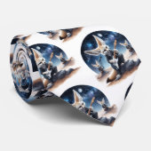 Niedliche Fennec-Füchse rocken Acousus Gitarren Krawatte (Gerollt)