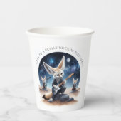 Niedliche Fennec-Füchse rocken Acousus Gitarren Pappbecher (Vorderseite)