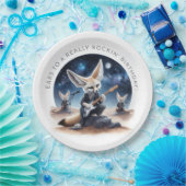 Niedliche Fennec-Füchse rocken Acousus Gitarren Pappteller (Party)