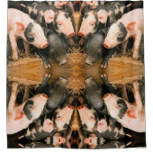 Niedliche Ferkel Duschvorhang (Vorderseite)