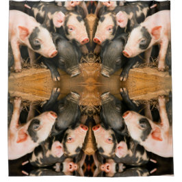 Niedliche Ferkel Duschvorhang