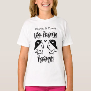Niedliche Ferkel in Kappen Typografie T-Shirt