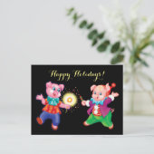 niedliche Ferkel Postkarte (Stehend Vorderseite)