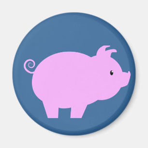 Niedliche Ferkel-Silhouette Magnet