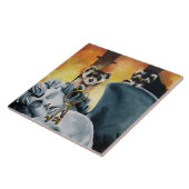 Niedliche Ferret Keys Cherub Fliese (Seite)