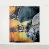 Niedliche Ferret Keys Cherub Wandteppich (Vorderseite)