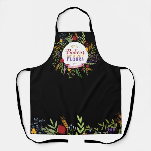 Niedliche fesselnde Baker Floral Schürze (Vorderseite)