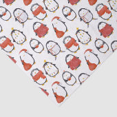 Niedliche Feste Pinguine Muster Weihnachten Seidenpapier (Ausschnitt)