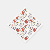 Niedliche Feste Pinguine Muster Weihnachts-Party Serviette (Ecke)