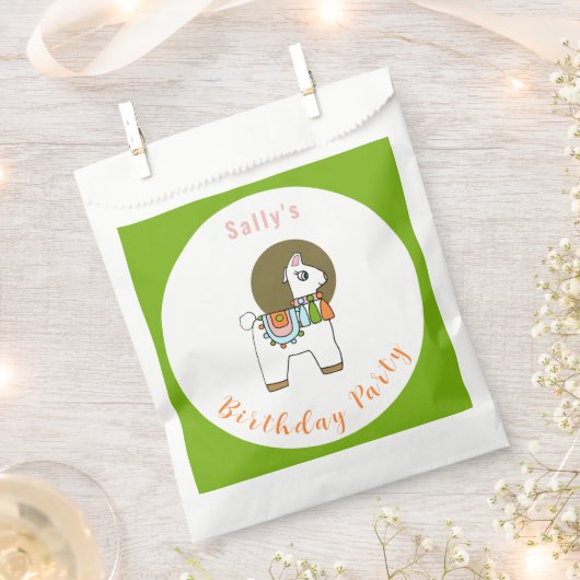 Niedliche festliche Pinata llama BIrthday Party Geschenktütchen (Ausgeschnitten)