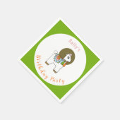 Niedliche festliche Pinata llama BIrthday Party Serviette (Ecke)