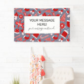 Niedliche festliche rote Illustrationen Weihnachts Banner (Insitu)