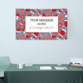 Niedliche festliche rote Illustrationen Weihnachts Banner (Messeveranstaltung)