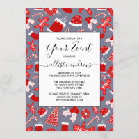 Niedliche festliche rote Illustrationen Weihnachts