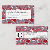 Niedliche festliche rote Illustrationen Weihnachts Terminkarte (Vorne/Hinten)