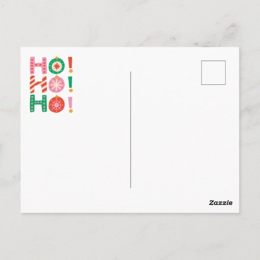 Niedliche Festspiele Frohe Weihnachten Postkarte (Rückseite)