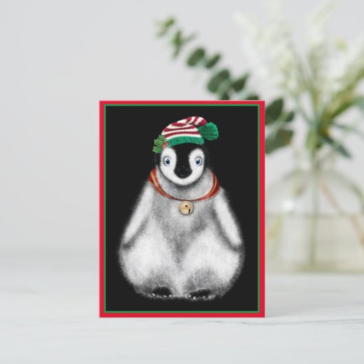 Niedliche Festtage Weihnachten Pinguin (Stehend Vorderseite)
