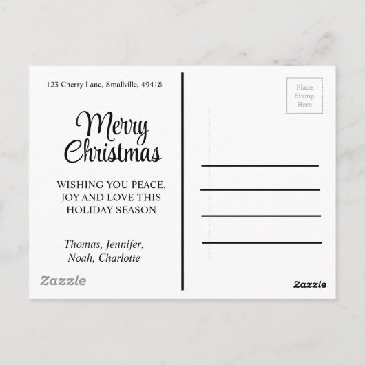 Niedliche Festtage Weihnachten Pinguin Postkarte (Rückseite)