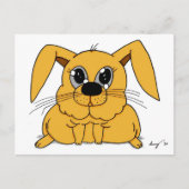 Niedliche Fett Bunny Postcard Postkarte (Vorderseite)