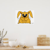 Niedliche Fett Bunny Print Poster (Küche)