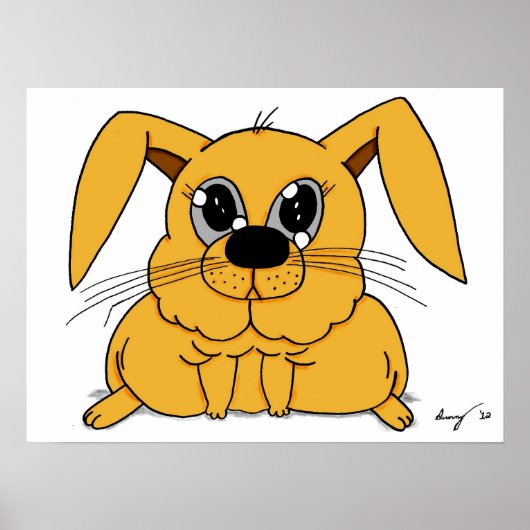 Niedliche Fett Bunny Print Poster (Vorne)