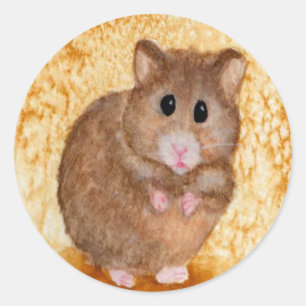 Niedliche fette Hamster-Aufkleber Runder Aufkleber