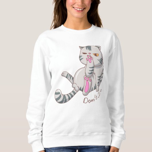 Niedliche Fettkatze Sweatshirt (Vorderseite)