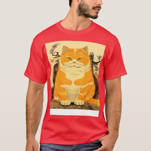Niedliche Fettkatze T-Shirt (Vorderseite)